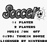 Soccer (Japan) Title Screen